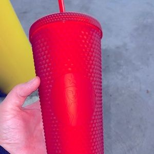 Starbucks Red Matte Studded Cold Cup Tumbler